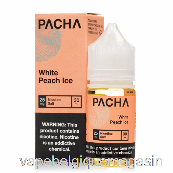 Vape Belgique Glace Pêche Blanche - Sels De Pacha - 30ml 50mg